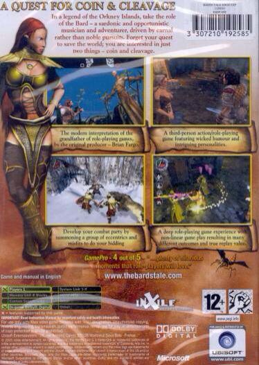 The Bard’s Tale - Microsoft Xbox (Vivendi Universal - 1) video game collectible [Barcode 3307210191045] - Main Image 2