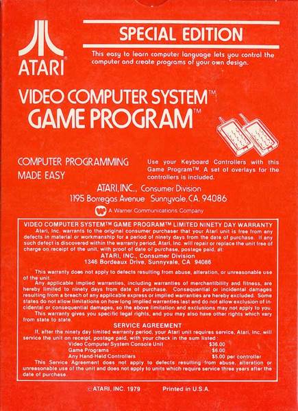 Basic Programming - Atari 2600 (Atari) video game collectible - Main Image 2