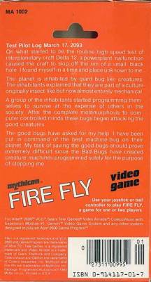 Fire Fly - Atari 2600 (Mythicon) video game collectible - Main Image 2