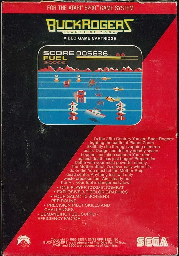 Buck Rogers: Planet Of Zoom - Atari 5200 (Sega - 1) video game collectible - Main Image 2