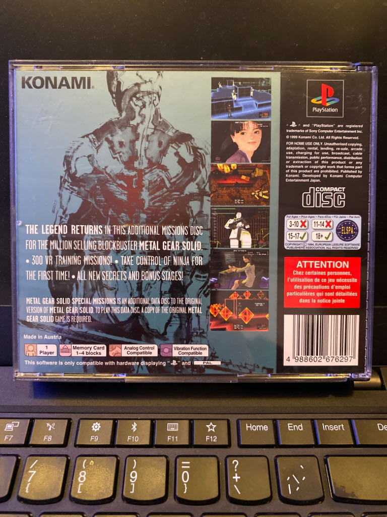 Metal Gear Solid: Special Missions - Sony PlayStation (Konami - 1) video game collectible [Barcode 4012927010457] - Main Image 2