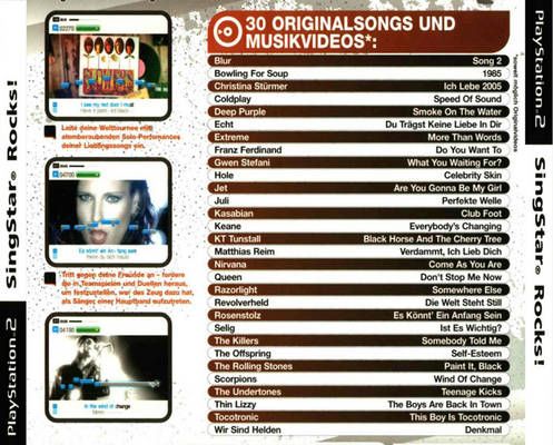Singstar Rocks! - Sony PlayStation 2 (PS2) (Boite Et Notice) video game collectible [Barcode 711719666462] - Main Image 2