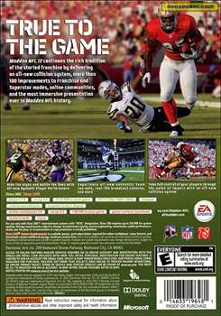 Madden NFL 12 - Microsoft Xbox 360 (Electronic Arts - 4) video game collectible [Barcode 5030941102827] - Main Image 2