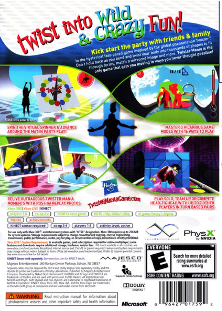 Twister Mania - Microsoft Xbox 360 video game collectible - Main Image 2