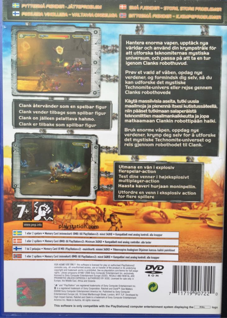 Ratchet & Clank Size Matters - Sony PlayStation 2 (PS2) (SCEA - 1-2) video game collectible [Barcode 711719907220] - Main Image 2