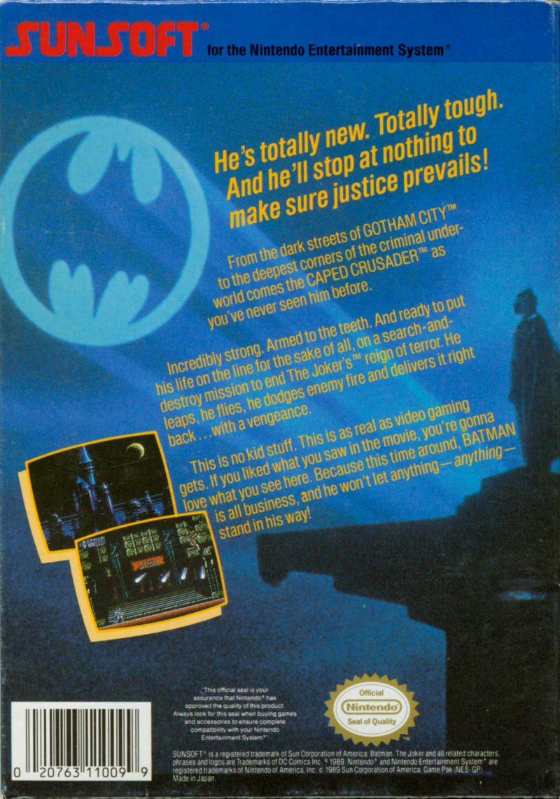 Batman - Nintendo Entertainment System (NES) (SunSoft) video game collectible - Main Image 2