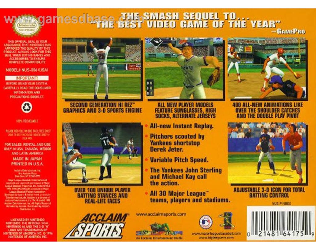 All-star Baseball 2000 - Nintendo Game Boy Color (Nintendo - 1) video game collectible [Barcode 3455196417519] - Main Image 2