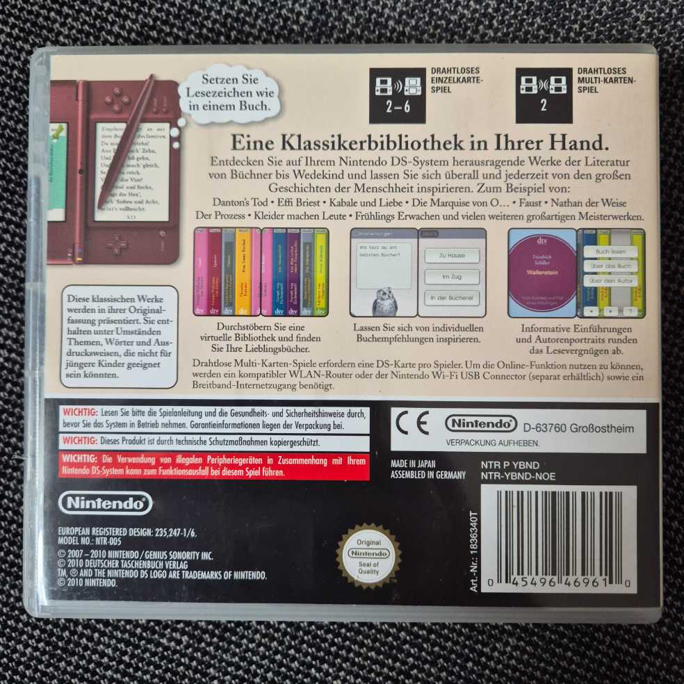 Bibliothek der klassischen Bücher - Nintendo DS (dtv) video game collectible [Barcode 045496469610] - Main Image 2