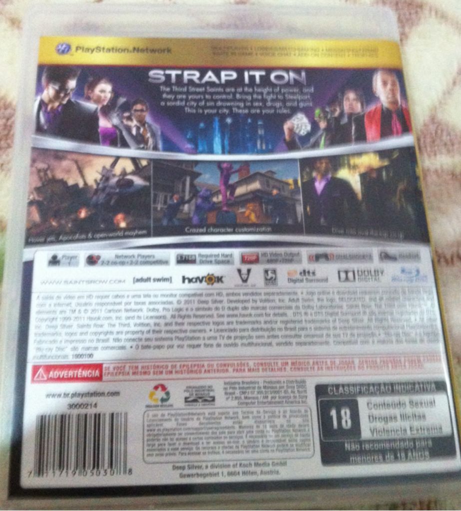 Saints Row The Third - Sony PlayStation 3 (PS3) (Havok - 1) video game collectible [Barcode 711719050308] - Main Image 2