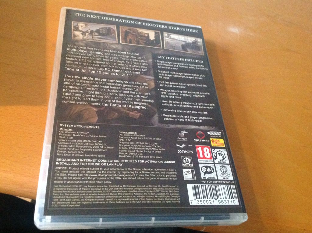Red Orchestra 2: Heroes of Stalingrad - Valve Steam (Valve - 1) video game collectible [Barcode 7350021963710] - Main Image 2