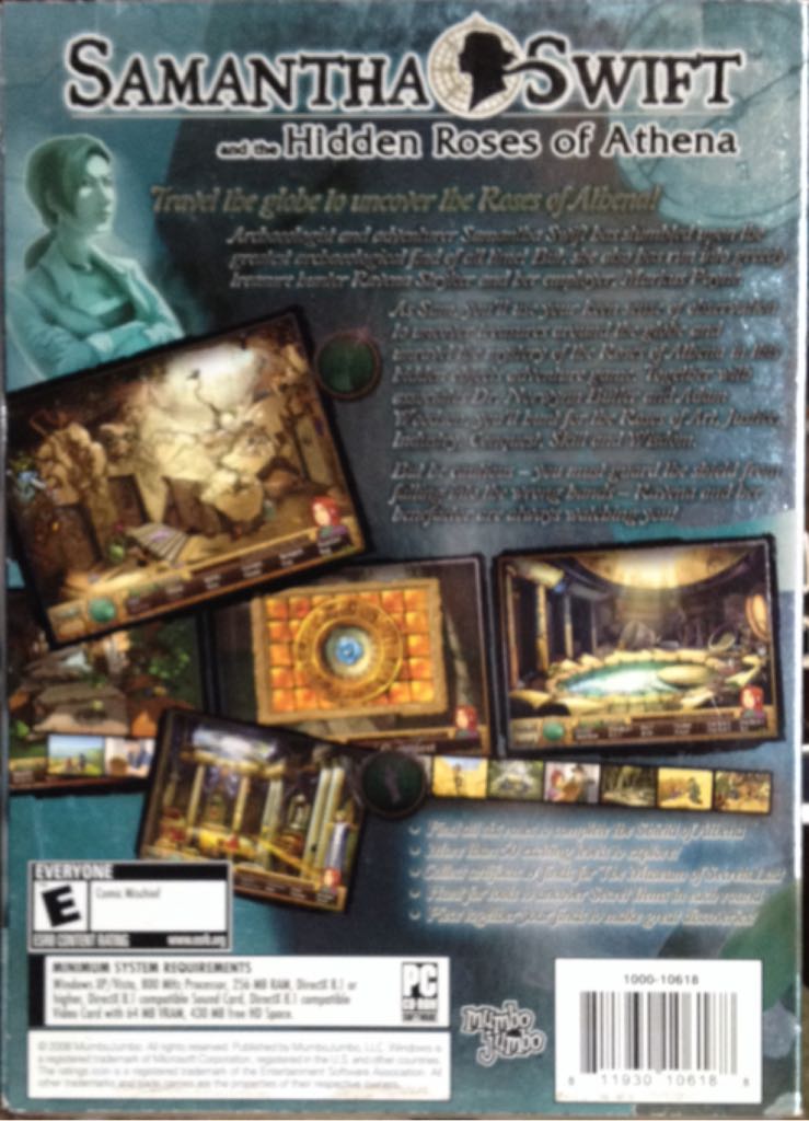 Samantha Swift and the Hidden Roses of Athena - PC (Mumbo Jumbo) video game collectible [Barcode 5016488119825] - Main Image 2