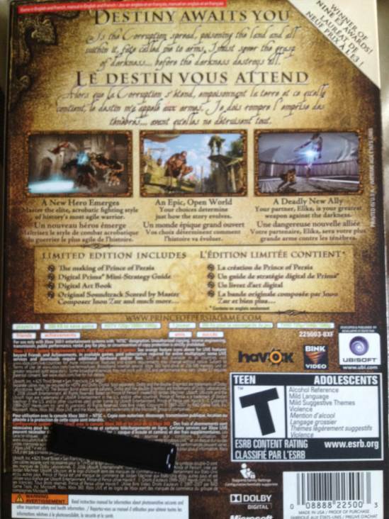 Prince Of Persia (Pre-Order Edition) - Microsoft Xbox 360 video game collectible - Main Image 2