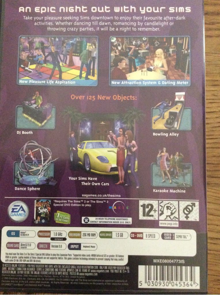 The Sims 2 Nightlife - PC (Electronic Arts - 1) video game collectible [Barcode 5030930045364] - Main Image 2
