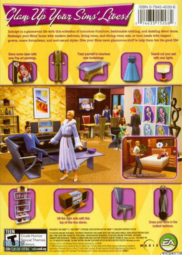 The Sims 2: Glamour Life Stuff - PC (Electronic Arts/ EA Games - 1) video game collectible - Main Image 2