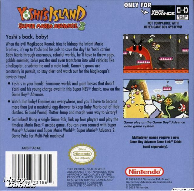 Yoshi’s Island: Super Mario Advance 3 - Nintendo Game Boy Advance (GBA) video game collectible - Main Image 2