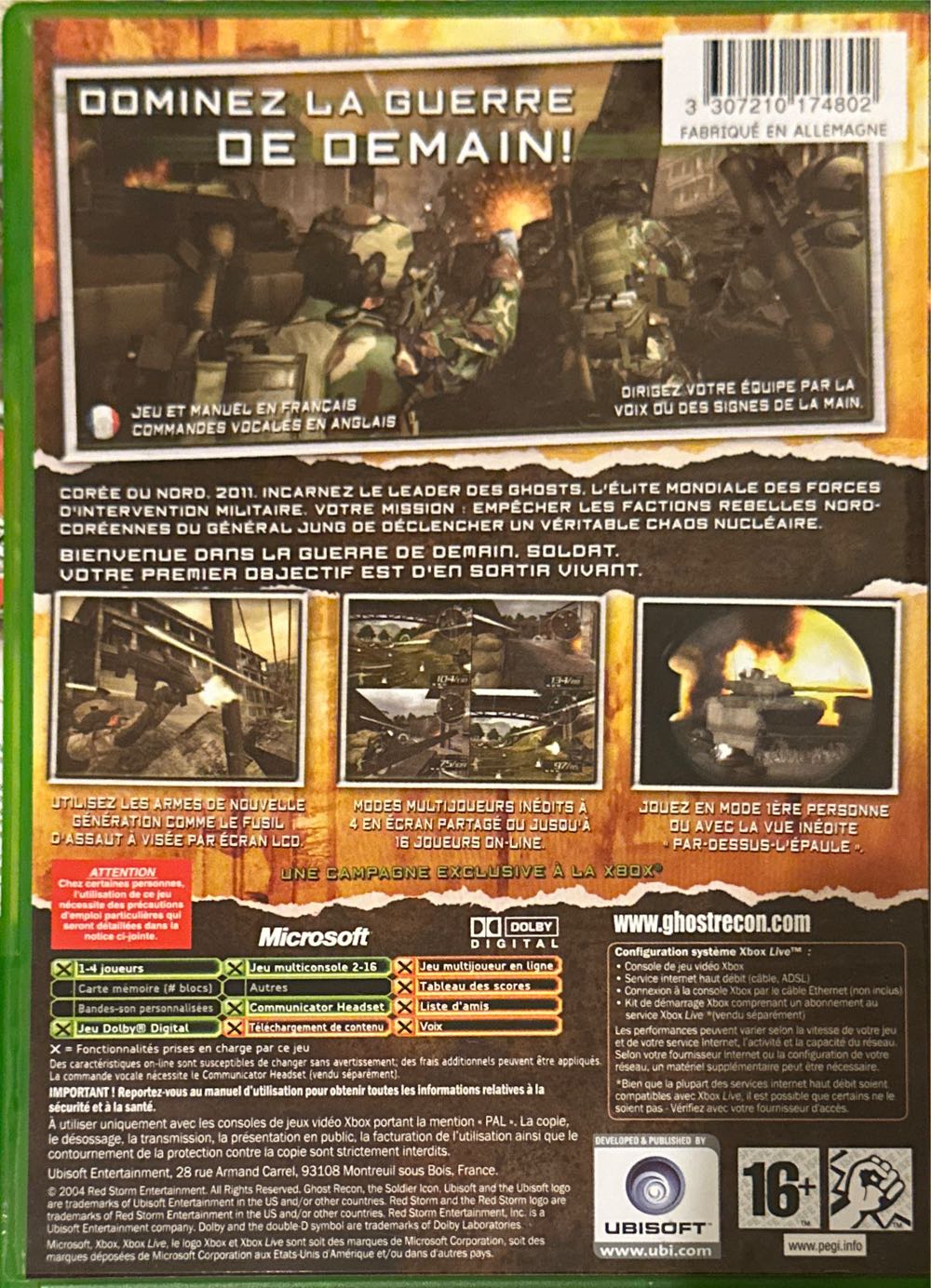 Tom Clancy’s Ghost Recon 2 - Microsoft Xbox (1-4) video game collectible [Barcode 3307210174802] - Main Image 2