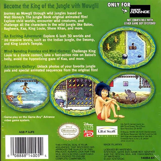 Walt Disney’s The Jungle Book Groove Party - Nintendo Game Boy Advance (GBA) (Disney Interactive/Ubisoft - 1) video game collectible - Main Image 2