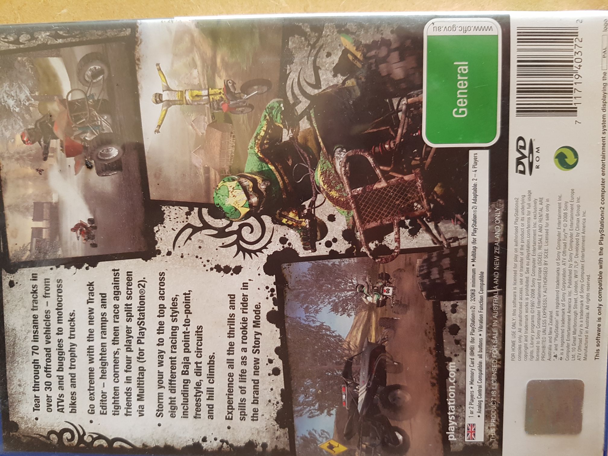 ATV Offroad Fury 4 - Sony PlayStation 2 (PS2) (Sony Comptuter Entertainment) video game collectible [Barcode 711719403722] - Main Image 2