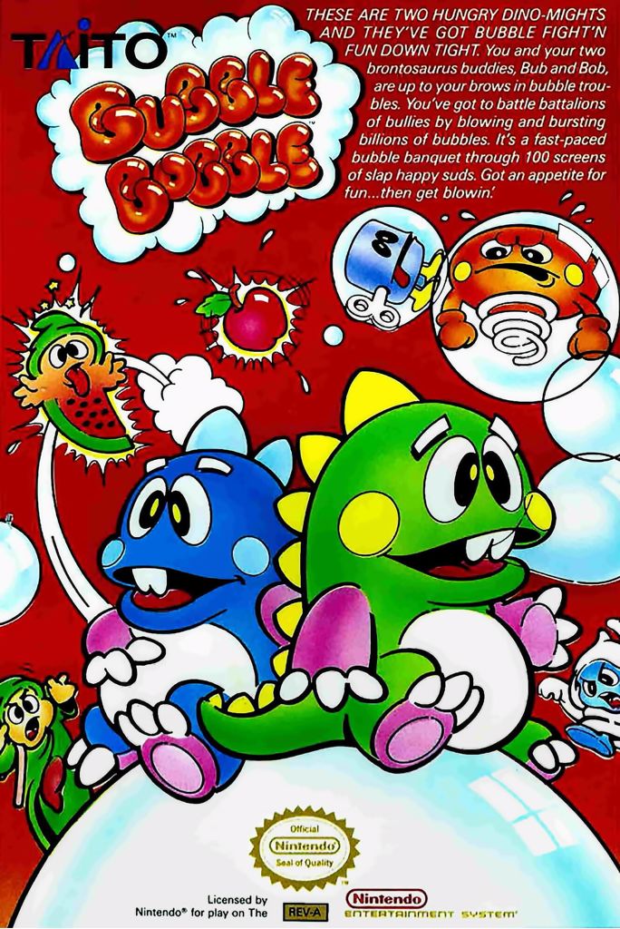 Bubble Bobble - Nintendo Entertainment System (NES) (Taito) video game collectible - Main Image 1