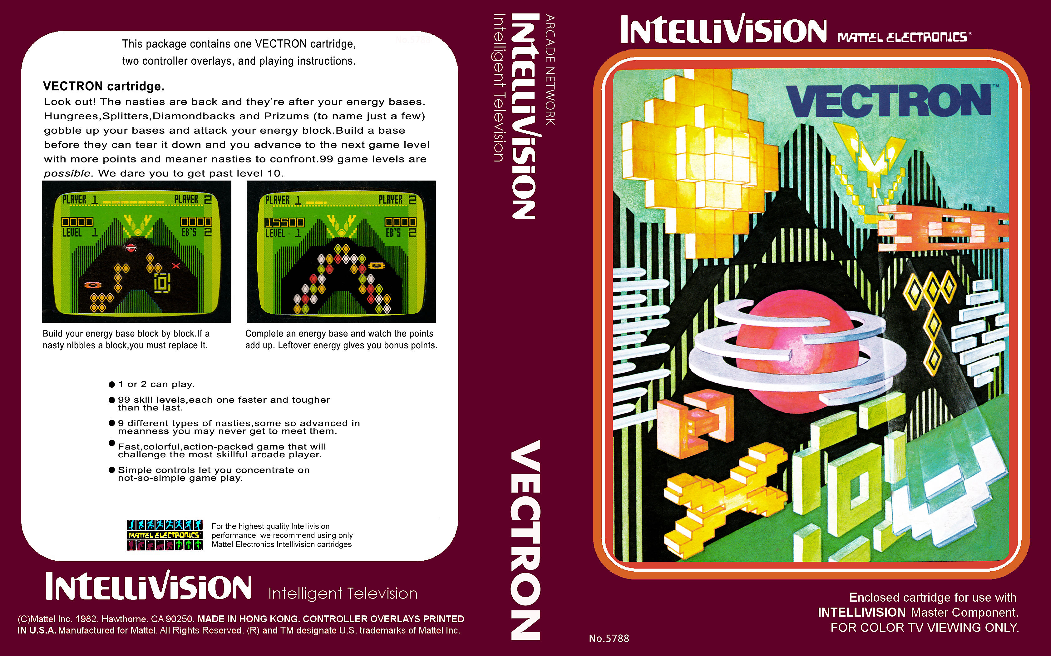 Vectron - Intellivision (Matel Electronics - 1-2) video game collectible - Main Image 2