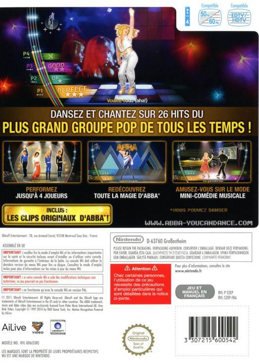 ABBA: You Can Dance - Nintendo Wii (Ubisoft - 1-4) video game collectible [Barcode 3307215600481] - Main Image 2