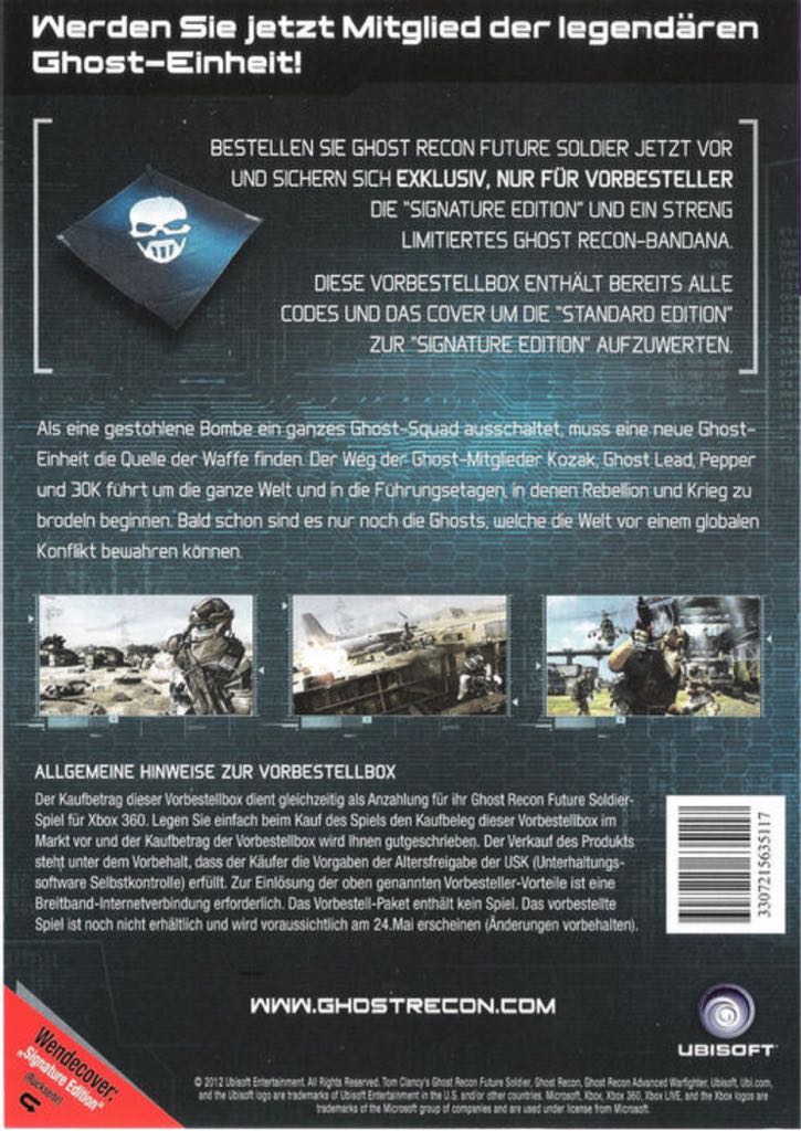 Ghost Recon: Future Soldier - Microsoft Xbox 360 video game collectible [Barcode 3307212811279] - Main Image 2