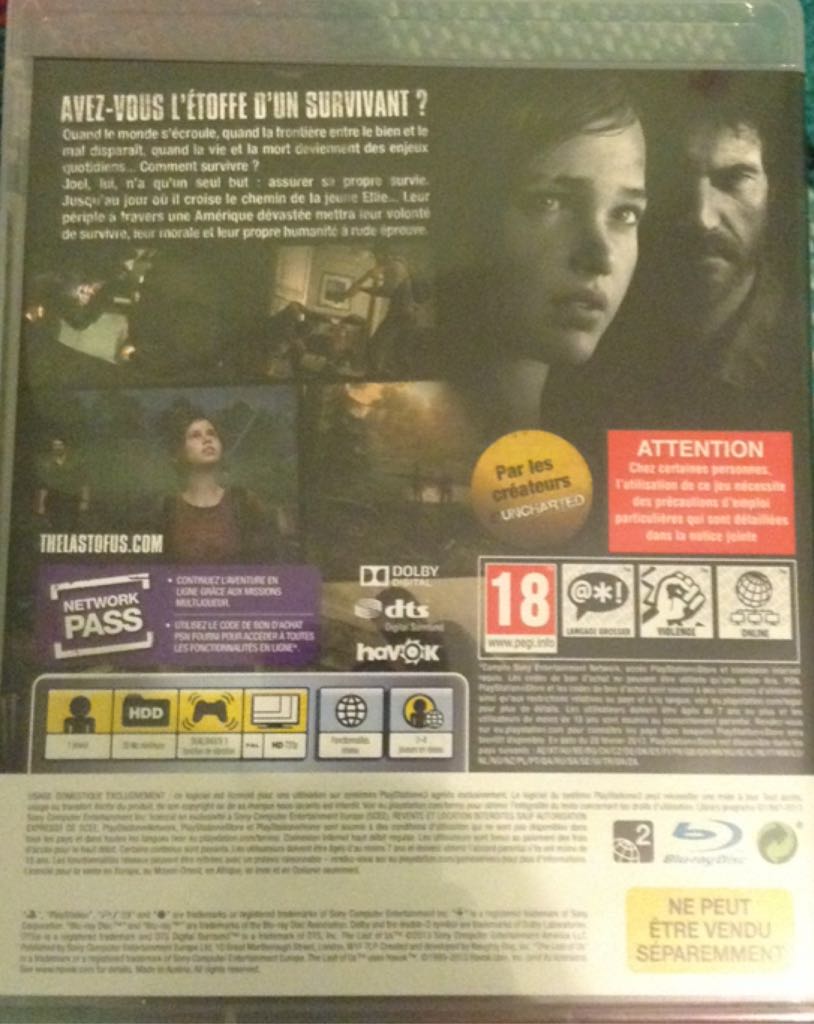 The Last Of Us - Sony PlayStation 3 (PS3) (Naughty Dog - 8) video game collectible [Barcode 111719874551] - Main Image 2
