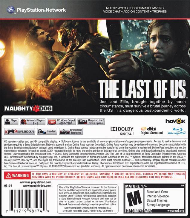 The Last Of Us - Sony PlayStation 3 (PS3) (Sony Computer Entertainment - 1) video game collectible [Barcode 8809338091306] - Main Image 2