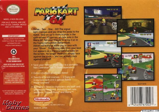 Mariokart 64 (CIB) - Nintendo 64 (N64) (Nintendo - 1-4) video game collectible - Main Image 2
