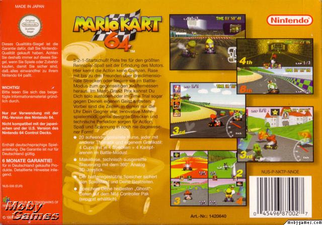 Mariokart 64 - Nintendo 64 (N64) video game collectible - Main Image 2