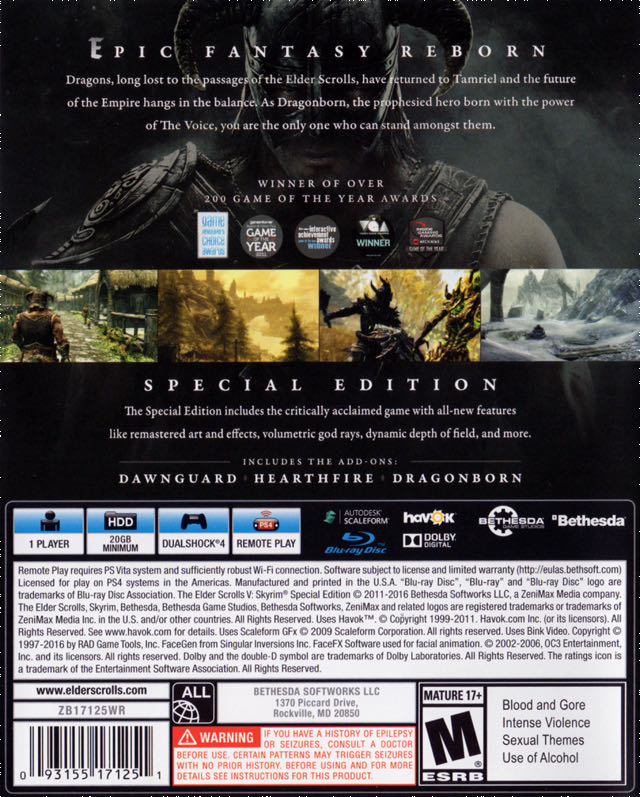 The Elder Scrolls V: Skyrim - Nintendo Switch (1) video game collectible [Barcode 9318113986151] - Main Image 2