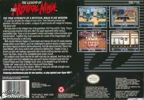 The Legend Of The Mystical Ninja - Nintendo Super Nintendo Entertainment System (SNES) video game collectible - Main Image 2