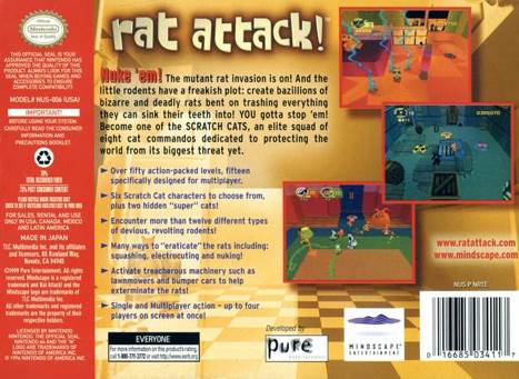Rat Attack! - Nintendo 64 (N64) (Mindscape Entertainment - 4) video game collectible [Barcode 016685034117] - Main Image 2