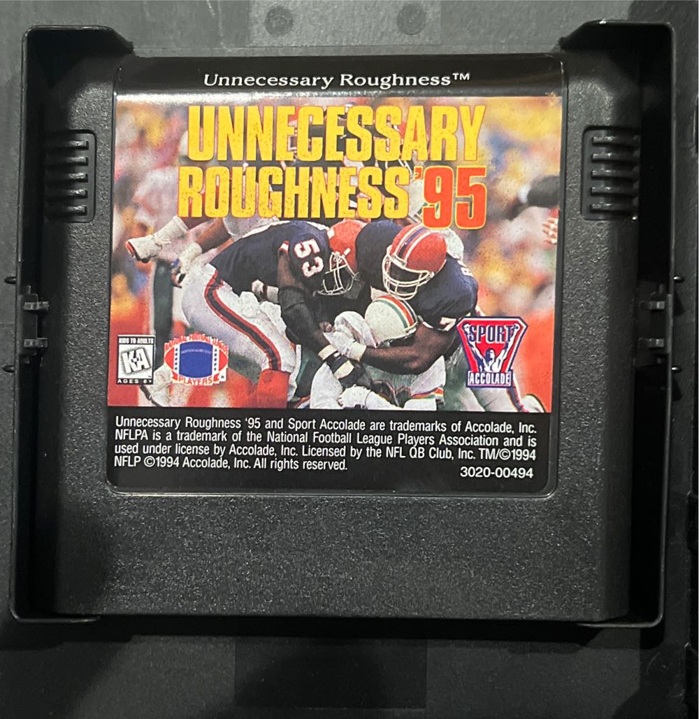 Unnecessary Roughness ’95 - Sega Genesis (Mega Drive) (Accolade - 1-4) video game collectible [Barcode 015605034145] - Main Image 4