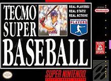Tecmo Super Baseball - Nintendo Super Nintendo Entertainment System (SNES) (Tecmo - 1) video game collectible - Main Image 1