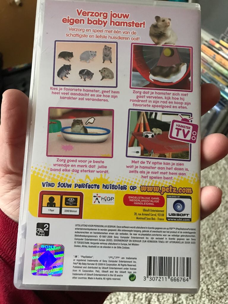 Petz My Baby Hamster - Sony PlayStation Portable (PSP) video game collectible [Barcode 3307211666764] - Main Image 2