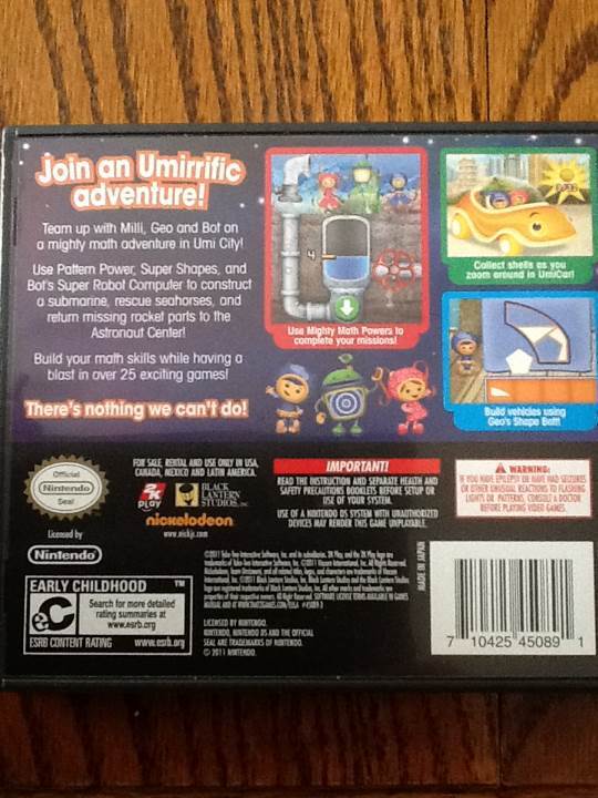 Nickelodeon Team Umizoomi - Nintendo DS (Nickelodeon - 1) video game collectible [Barcode 710425450891] - Main Image 2