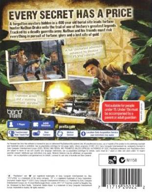Uncharted: Golden Abyss - Sony PlayStation Vita (PS Vita) (Sony Computer Entertament - 1) video game collectible [Barcode 711719200826] - Main Image 2