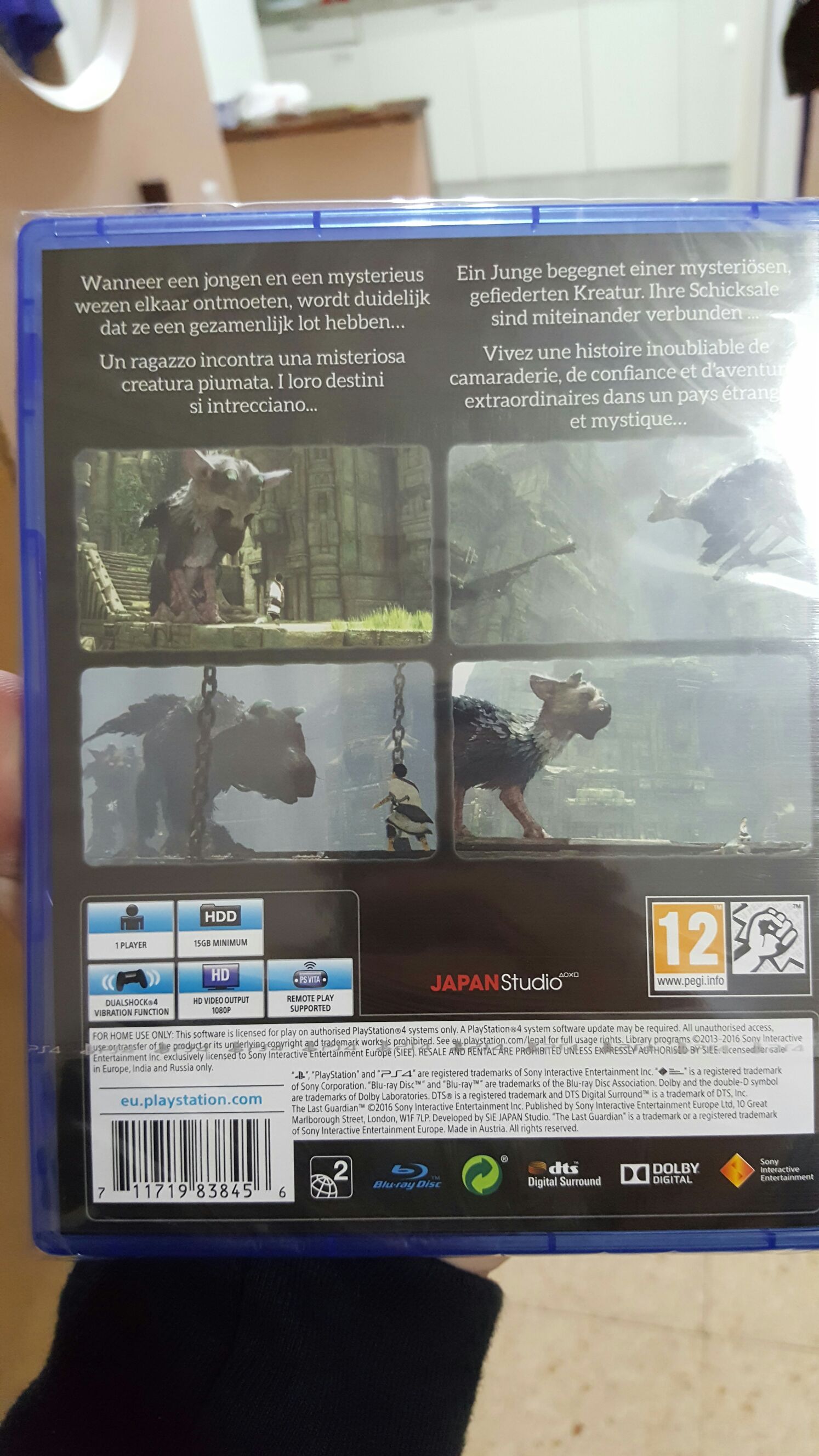 The Last Guardian - Sony PlayStation 4 (PS4) video game collectible [Barcode 711719838456] - Main Image 2