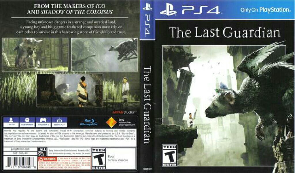 The Last Guardian - Sony PlayStation 4 (PS4) (Sony Computer Entertainement Europe - 1) video game collectible [Barcode 711719838555] - Main Image 2