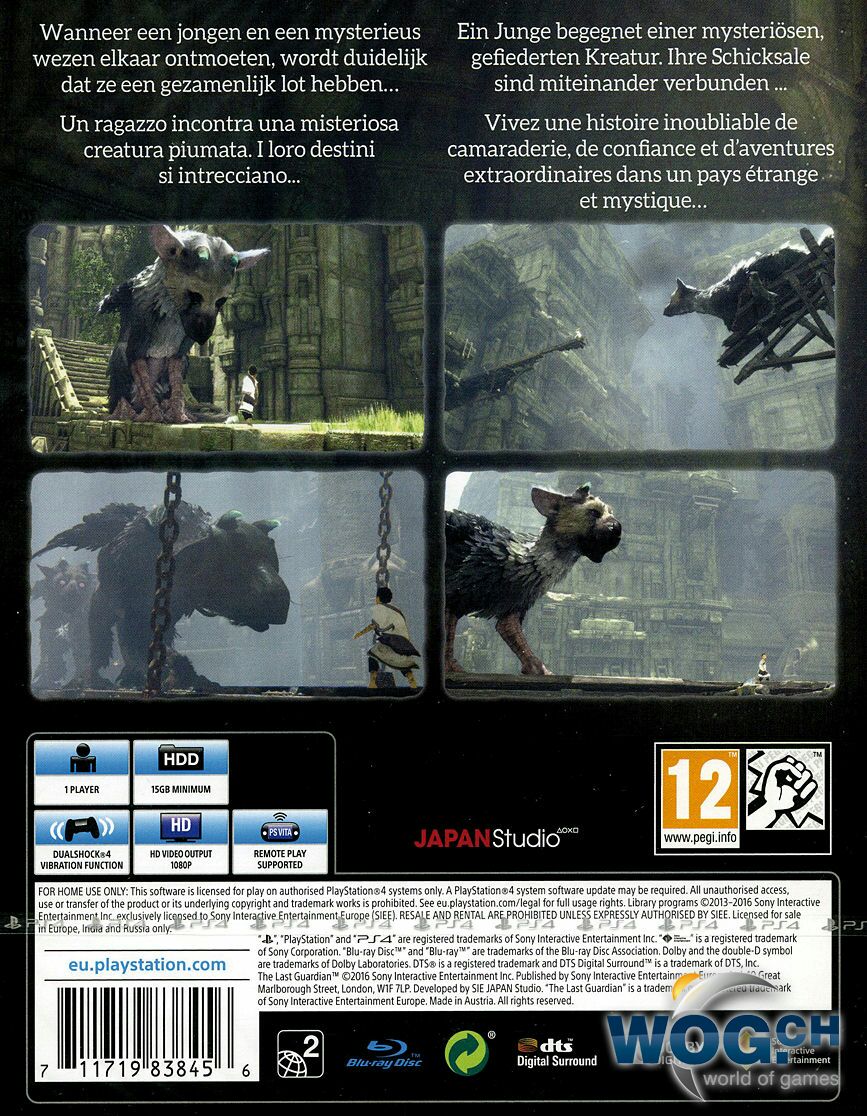 The Last Guardian - Sony PlayStation 4 (PS4) (A Sony Company - 1) video game collectible - Main Image 2