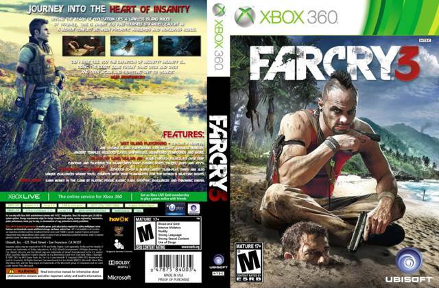 Farcry 3 - Microsoft Xbox 360 (Ubisoft - 1-4) video game collectible [Barcode 008888527350] - Main Image 2