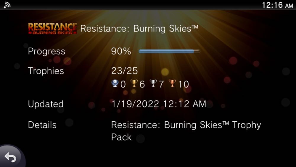 Resistance: Burning Skies - Sony PlayStation Vita (PS Vita) (Sony Computer Entertainment - 1) video game collectible [Barcode 0711719220312] - Main Image 3