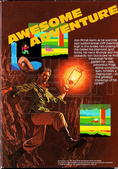 Pitfall II: Lost Caverns - Colecovision (Activision) video game collectible - Main Image 2