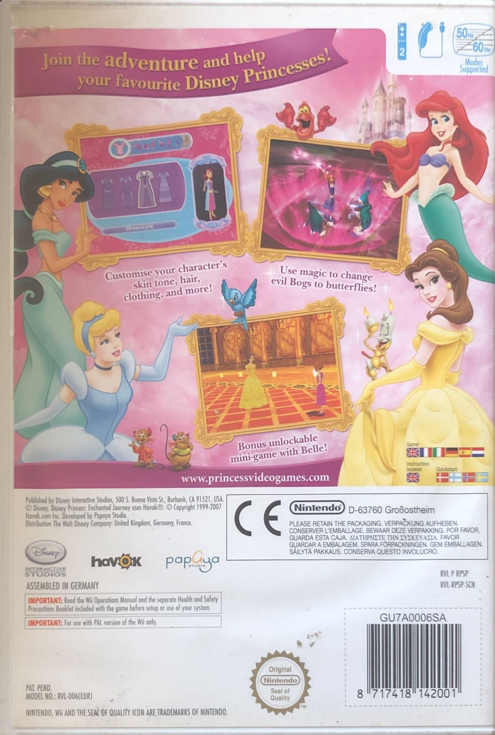 Disney Princess - Enchanted Journey Journey - Nintendo Wii (Disney Interactive Studios - 1-2) video game collectible [Barcode 8717418142001] - Main Image 2