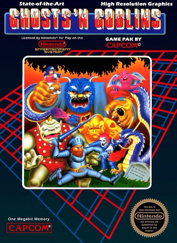 Ghosts ’N Goblins - Nintendo Entertainment System (NES) (Capcom) video game collectible - Main Image 1
