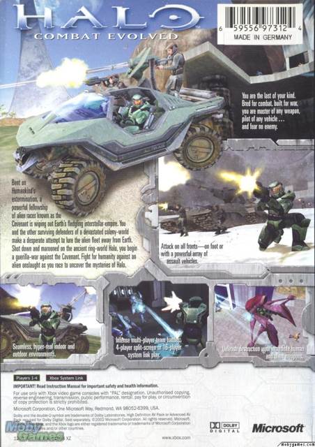 Halo Combat Evolved - Microsoft Xbox (Microsoft Game Studios - 1) video game collectible [Barcode 659556973247] - Main Image 2