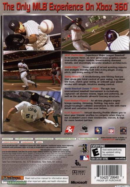 Major League Baseball 2K6 - Microsoft Xbox 360 (Visual Concepts - 1-2) video game collectible [Barcode 710425299407] - Main Image 2