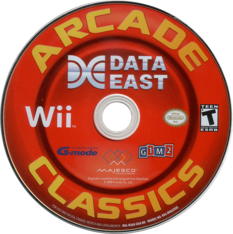 Data East Arcade Classics - Nintendo Wii (Majesco Entertainment - 1-2) video game collectible [Barcode 096427016137] - Main Image 4