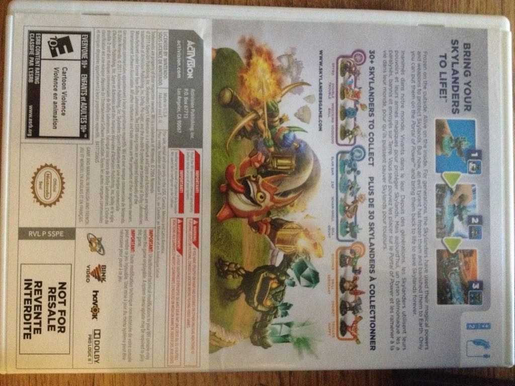 Skylanders Spyro’s Adventure - Nintendo Wii video game collectible - Main Image 2